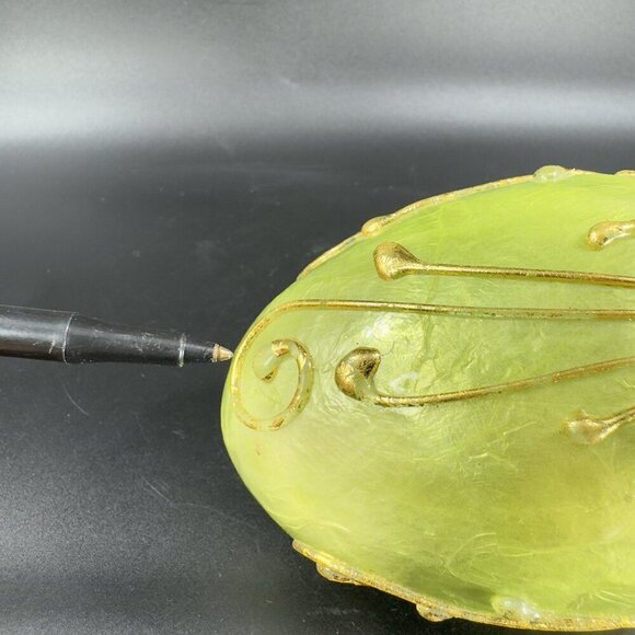 Katherine's Collection Retired Large Egg Green Painted Gold Lines Figurine VTG - Picture 6 of 13